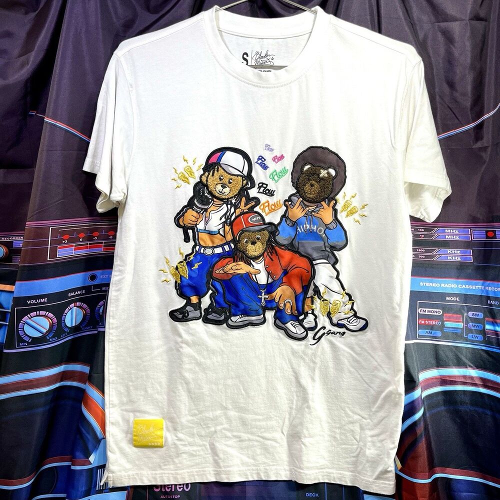 Bleecker & Mercer HIP HOP BEARS FLOW T-shirt For Men Size Small